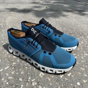 On Running Cloud 5 Running Shoes 59.98915 Niagara Blue Black Men’s SZ 8